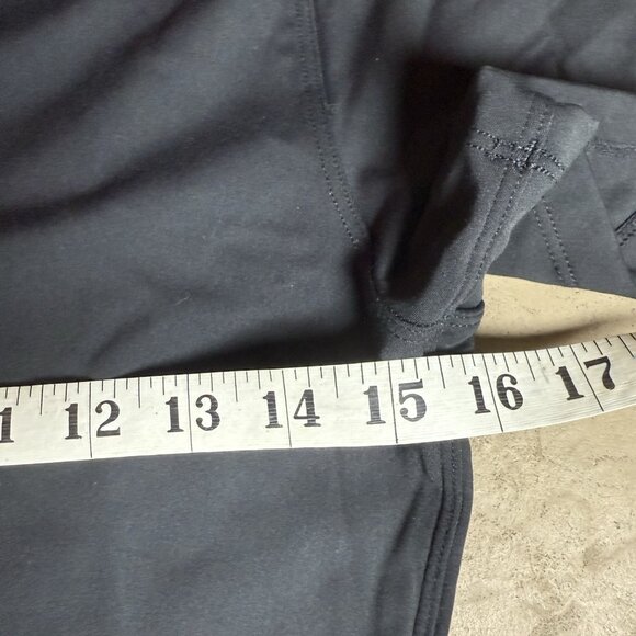 Halara Cropped Short Sleeve Top Keyhole Front Black Size Medium NWT Athleisure - Picture 8 of 9